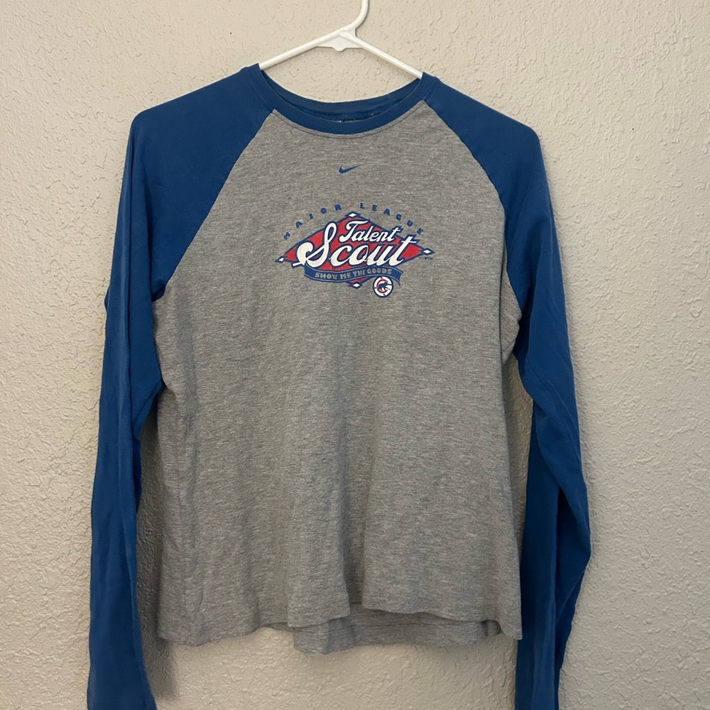 Nike Blue and Gray Long Sleeve Shirt